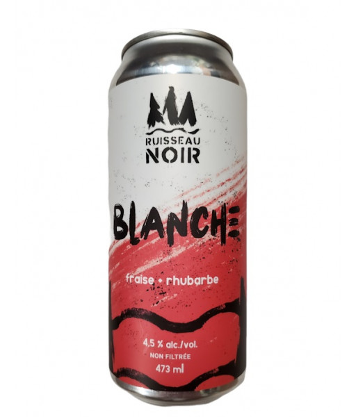 Ruisseau Noir - Blanche Fraise Rhubarbe - 473ml - La Bière à Boire