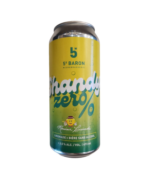 5e Baron - Shandy Zero - 473ml - La Bière à Boire