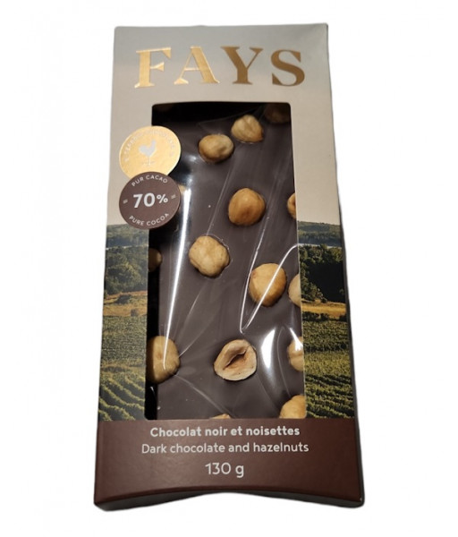 Fays - Chocolat Noir et Noisette - 130g