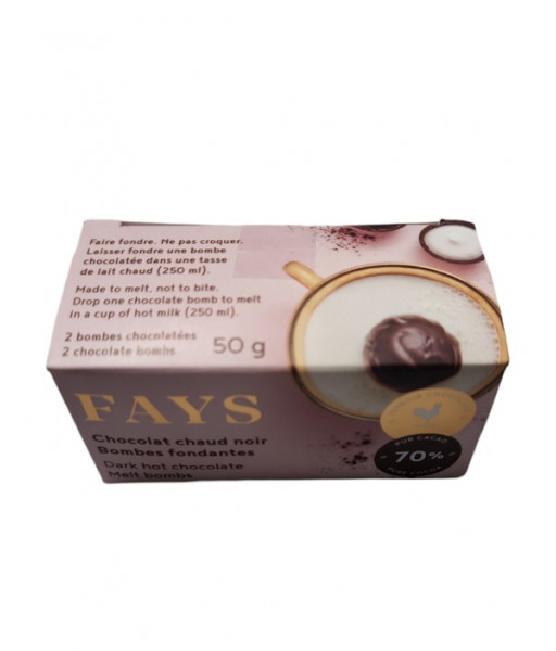 Fays - Chocolat Chaud Noir 70% - 50g